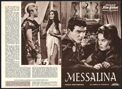 Filmprogramm IFB Nr. 5314, Messalina, Belinda Lee, Spiros Focás, Giulio Donnini, Regie: Vittorio Cottafavi