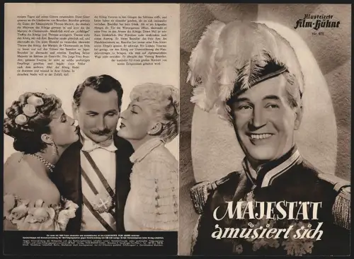 Filmprogramm IFB Nr. 976, Majestät amüsiert sich, Sophie Desmarets, Maurice Chevalier, Regie: Marc-Gilbert Sauvajon