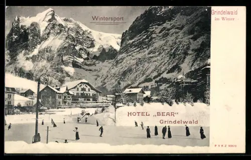 AK Grindelwald, Hotel Bear im Winter