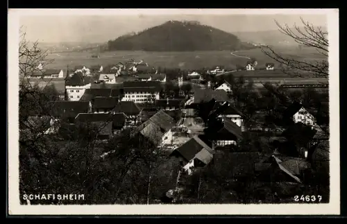 AK Schafisheim, Ortsansicht mit Hügel