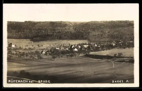 AK Rüfenach bei Brugg, Ortsansicht mit Hügelpanorama