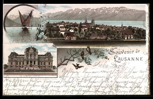 Lithographie Lausanne, Tribunal Federal, Barque du Lac