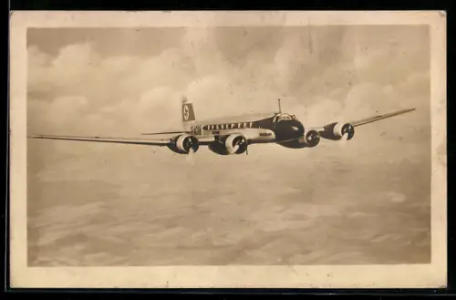 AK Flugzeug Focke-Wulf Fw 200 Condor im Flug