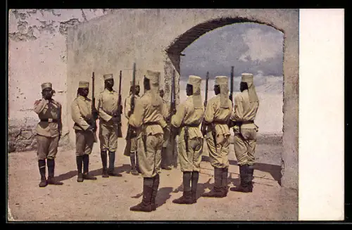AK Infanterie aus den deutschen Kolonien