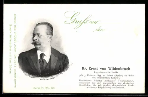 AK Dr. Ernst von Wildenbruch, Legationsrat in Berlin
