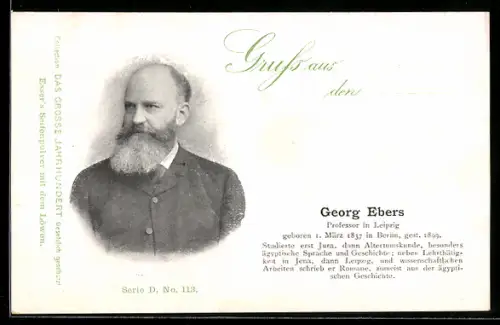 AK Georg Elbers, Professor in Leipzig, Portrait