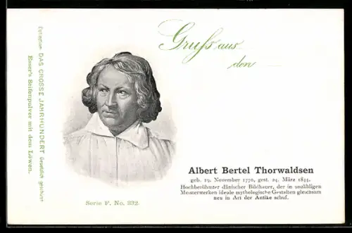 AK Bildhauer Albert Bertel Thorwaldsen