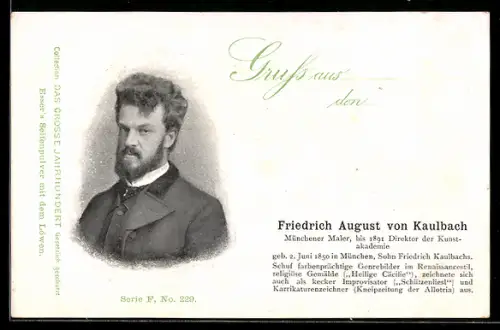 AK Portrait Friedrich August von Kaulbach