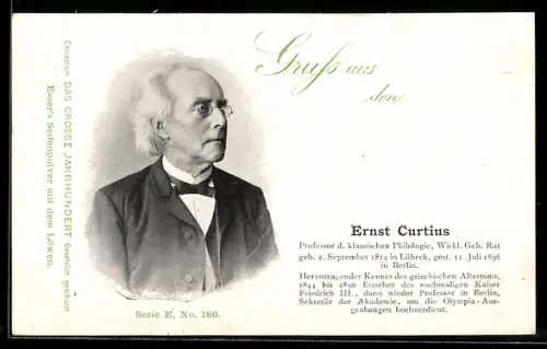 AK Ernst Curtius, Professor d. klassischen Philologie