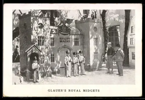 AK Wien, Andenken von der Liliput Stadt, Kinder als Soldaten, Wiener Prater