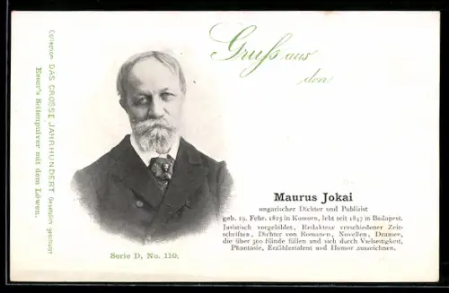 AK Ungarischer Dichter und Publizist Maurus Jokai