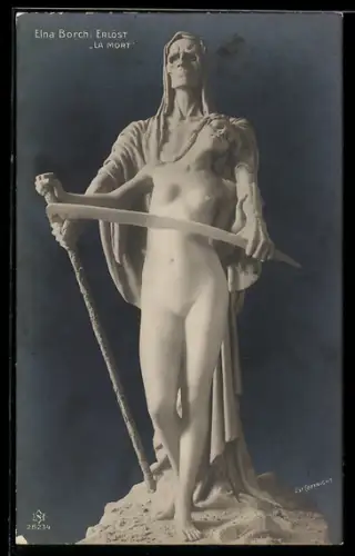 AK Statue von Elna Borch: Erlöst, La Mort, Der Tod