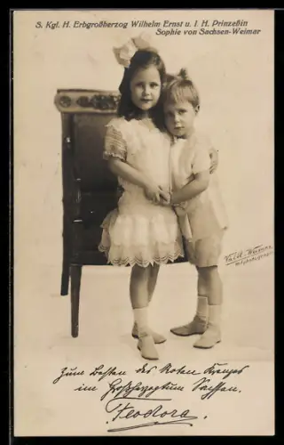 AK Erbgrossherzog Wilhelm Ernst und Prinzessin Sophie von Sachsen-Weimar