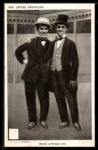 AK Schauspieler Charles Chaplin in einer Filmszene Charlie in Private Life
