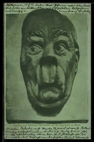 Künstler-AK Arnold Böcklin: Basel, Skulptur an der Kunsthalle