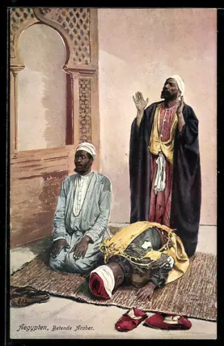AK Aegypten, betende Araber, Muslime, Islam