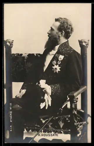 AK Henry Houssaye, Portrait des Historikers