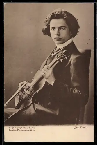 AK Musiker Jan Kubelik mit Geige