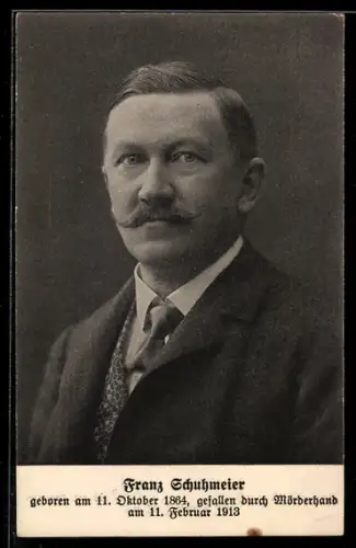 AK Portrait von Franz Schuhmeier, 1864-1913, Arbeiterbewegung