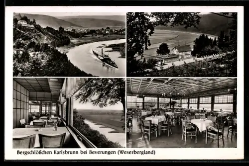 AK Beverungen /Weser, Hotel Bergschlösschen Karlsbrunn H. Köller