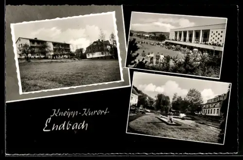 AK Endbach, Kurhaus, Garten, Ortspartie