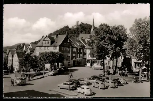 AK Biedenkopf, Marktplatz mit Blick zum Schloss
