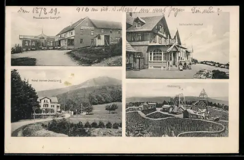 AK Brotterode, Gothaischer Gasthof, Preussischer Gasthof, Inselsberg