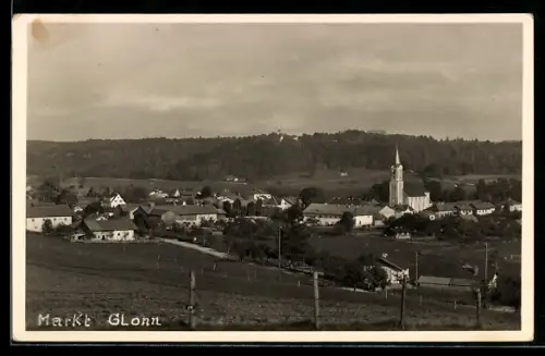 AK Markt Glonn, Teilansicht mit Kirche