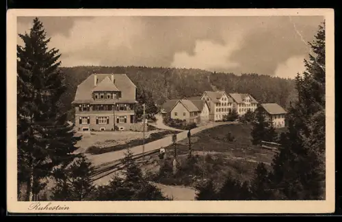 AK Ruhestein /Schwarzw., Hotel und Kurhaus Ruhestein aus der Vogelschau