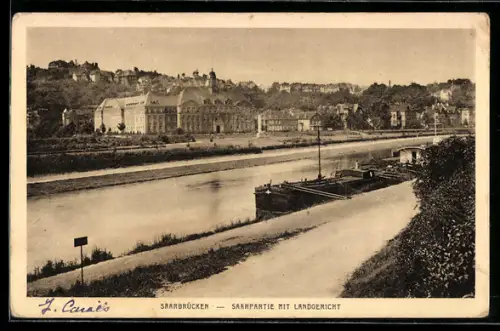 AK Saarbrücken, Saarpartie mit Landgericht