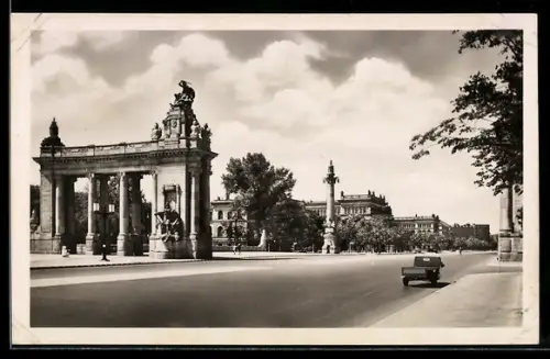 AK Berlin, Charlottenburger Brücke, Technische Hochschule