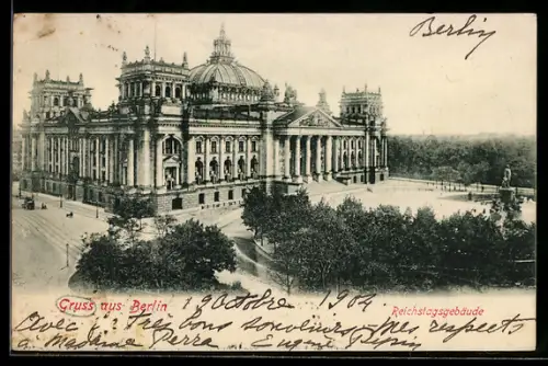 AK Berlin-Tiergarten, Reichstagsgebäude