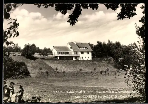 AK Schwarzenberg /Wildbad, Hotel-Café Haus Waldeck