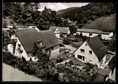 AK Bad Rippoldsau /Schwarzwald, Hotel-Pension Gästehäuser Schöneberg, Bes. Familie Jancke