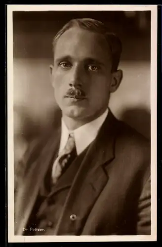 AK Dr. Otto Peltzer, Portrait des Journalisten, Lehrers und Leichtahleten, Otto der Seltsame, Rekordläufer
