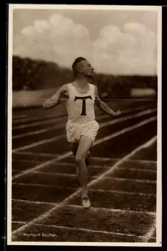 AK Leichtathlet Herbert Böcher beim Lauf