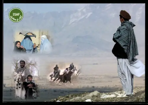 AK ISAF Afghanistan, Einheimischer blickt in die Weite des Landes, Bundeswehreinsatz in Afghanistan