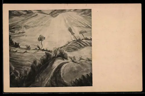 Künstler-AK sign. Erich Heckel: Frühling