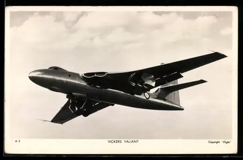 AK Britisches Kampfflugzeug Vickers Valiant in Fluge