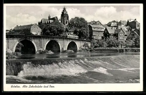 AK Wetzlar, Alte Lahnbrücke, Dom