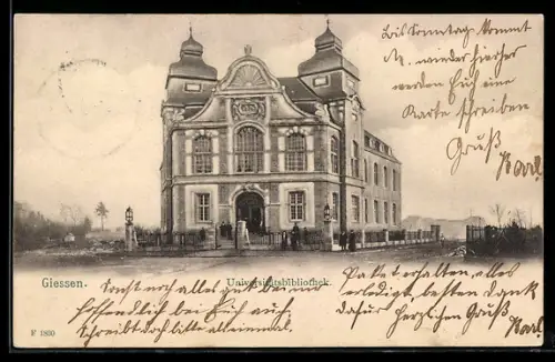 AK Giessen, Ansicht der Universitätsbibliothek