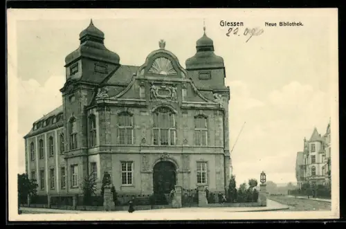AK Giessen, Ansicht der Neuen Bibliothek