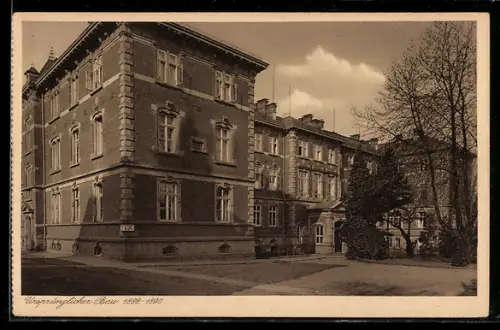 AK Giessen a. L., Universitäts-Frauenklinik, Ursprünglicher Bau 1888-1890
