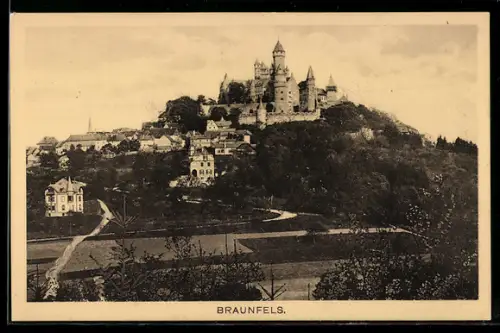 AK Braunfels, Schloss und Stadtansicht