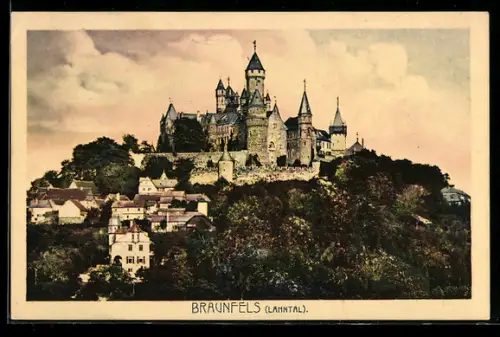 AK Braunfels /Lahntal, Ansicht von Schloss Braunfels