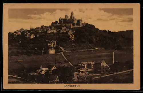 AK Braunfels, Schloss und Stadtansicht