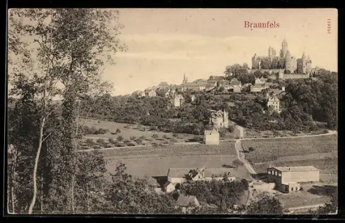 AK Braunfels, Blick auf Schloss und Stadt