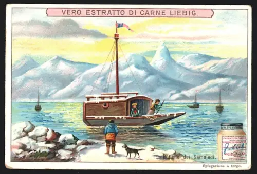 Sammelbild Liebig, Battello dei Samojedi
