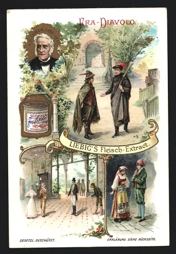 Sammelbild Liebig, Szenen aus Fra Diavolo von F. D. Auber