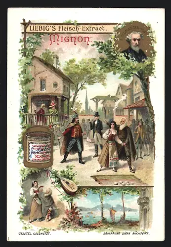 Sammelbild Liebig, Szenen aus Mignon von A. Thomas